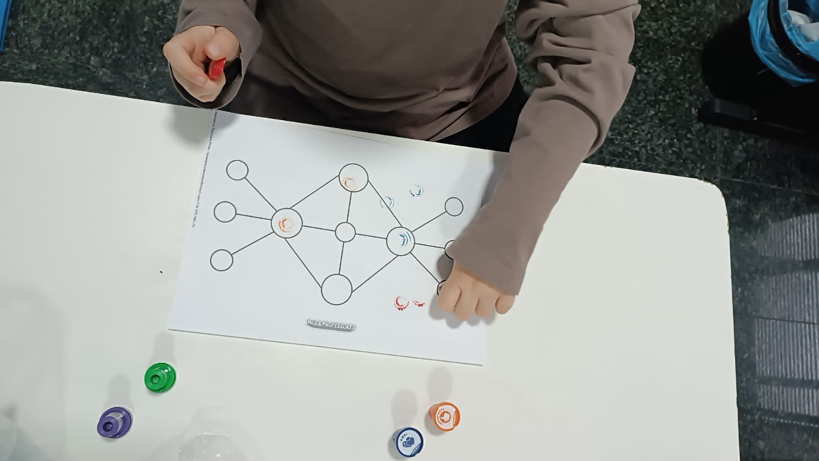 Material pedagógico usado no atendimento
